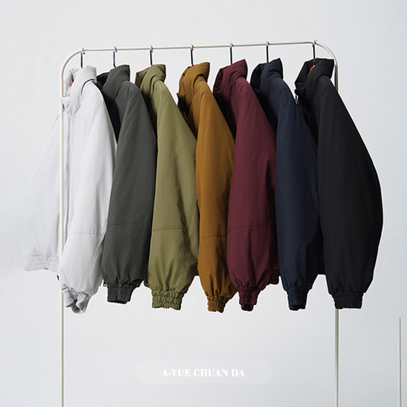 A YUE 冬季新款美式痞帅立领加厚棉服男潮牌宽松百搭简约保暖棉衣