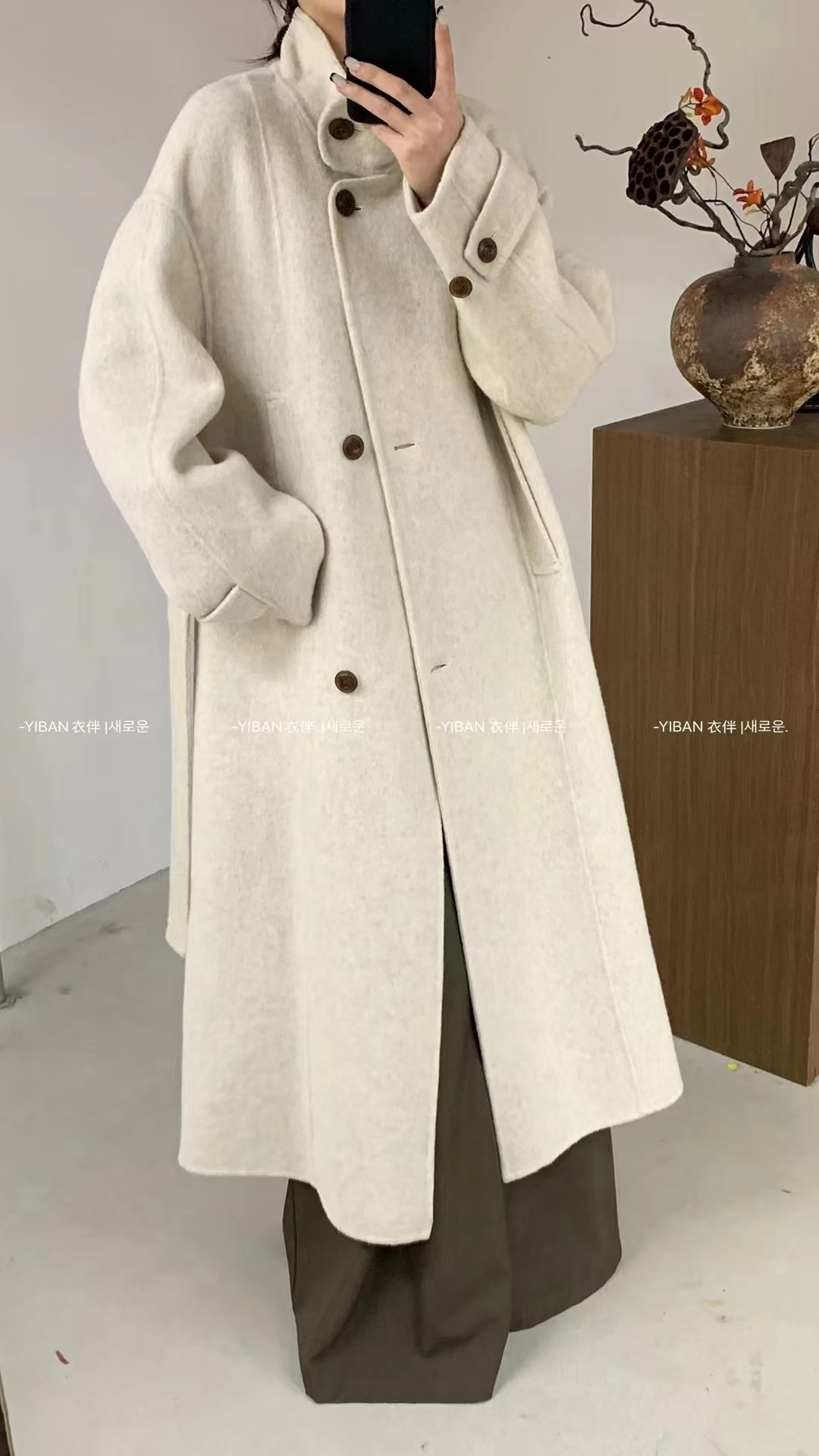2025新款女士长款立领羊绒大衣