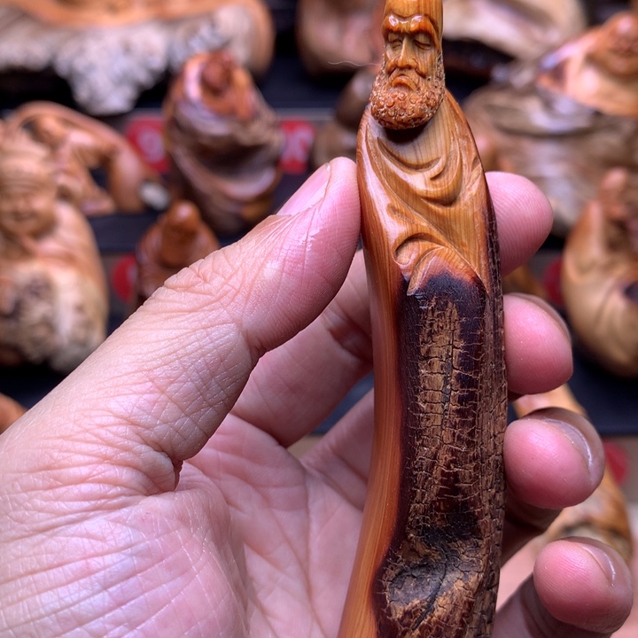 柏木（崖柏）崖柏陈化料手把件