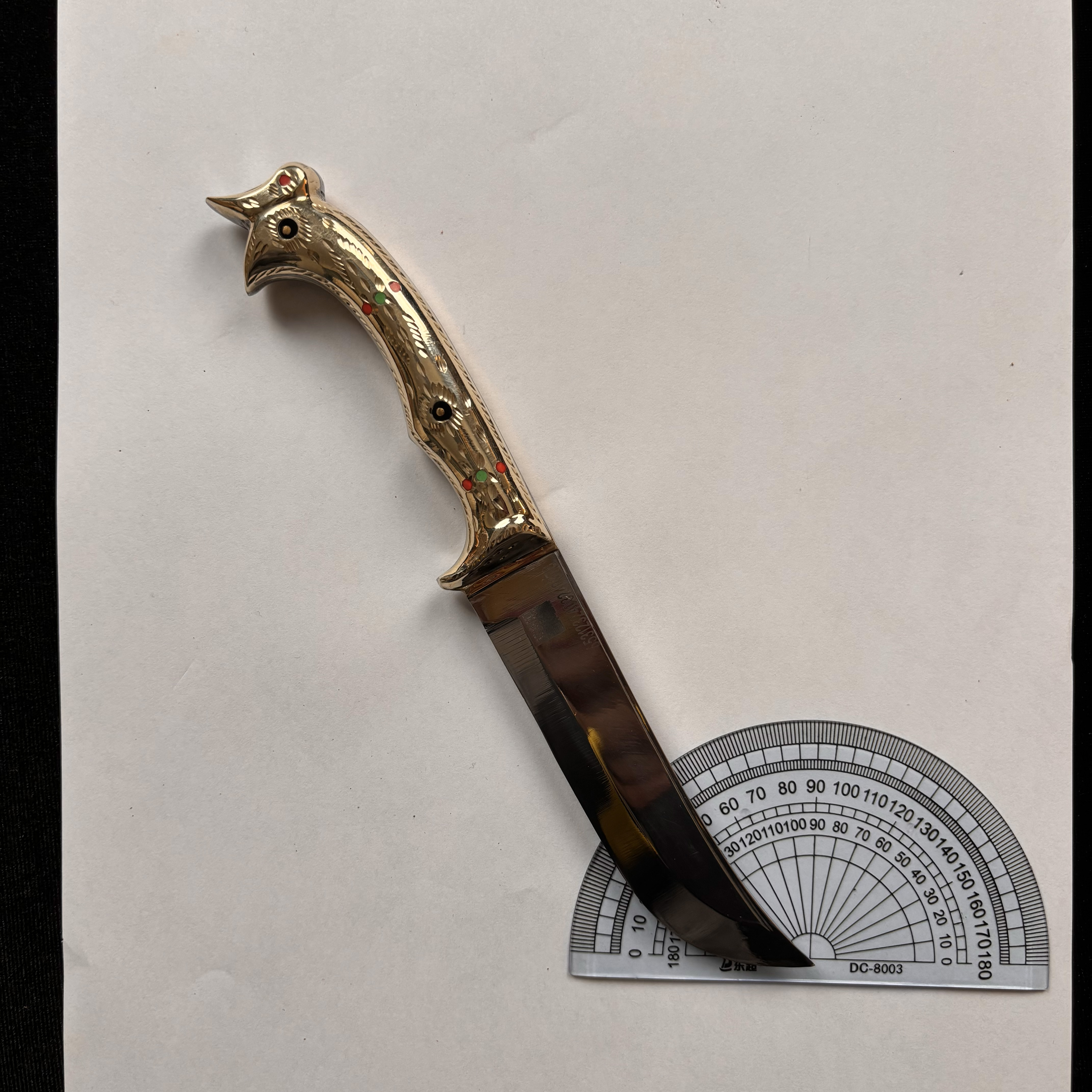 正宗新疆英吉沙小刀——鸡头切片钢04（微瑕）