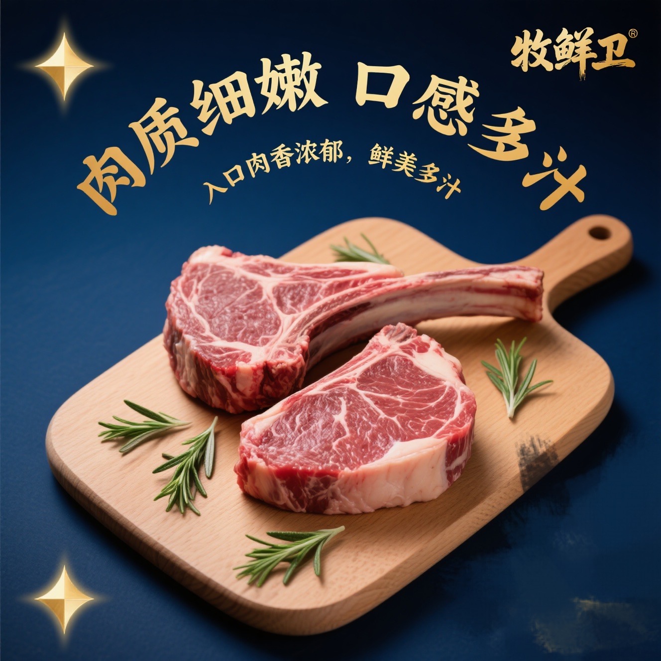 原切牛排【战斧M3】原切安格斯谷饲带骨战斧牛排现切无添加