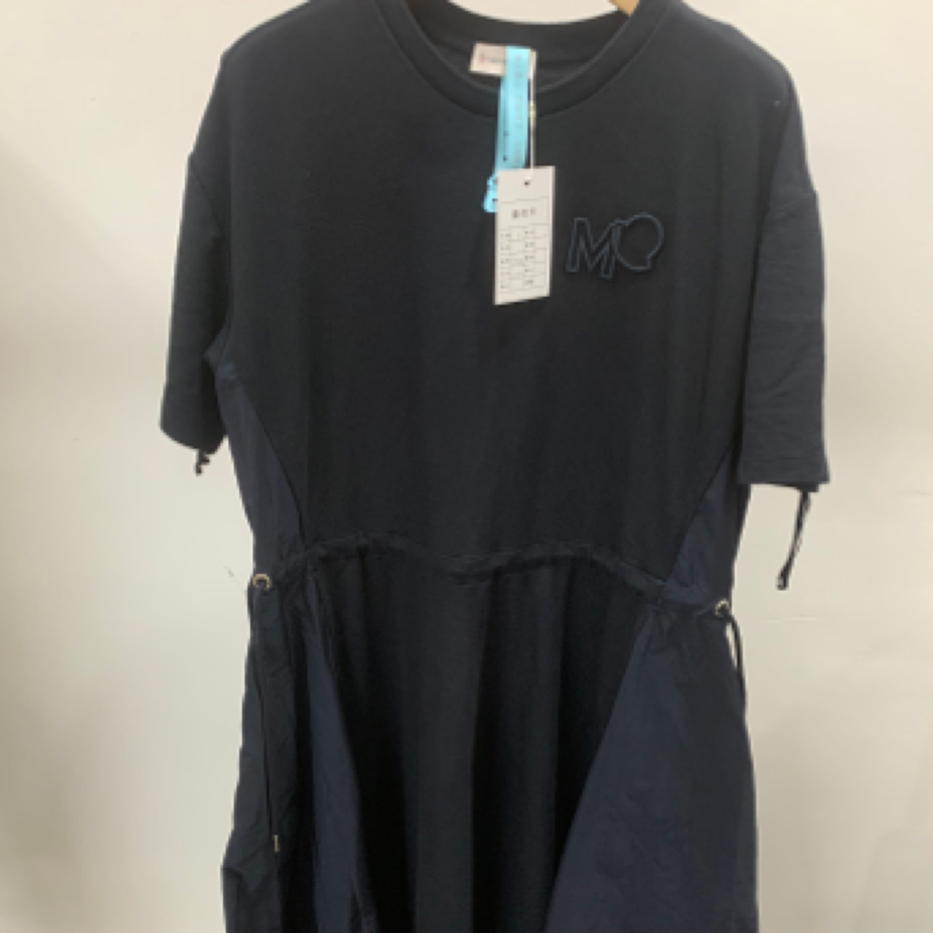 99新 MONCLER 宝蓝针织拼接连衣裙/S码/A02921