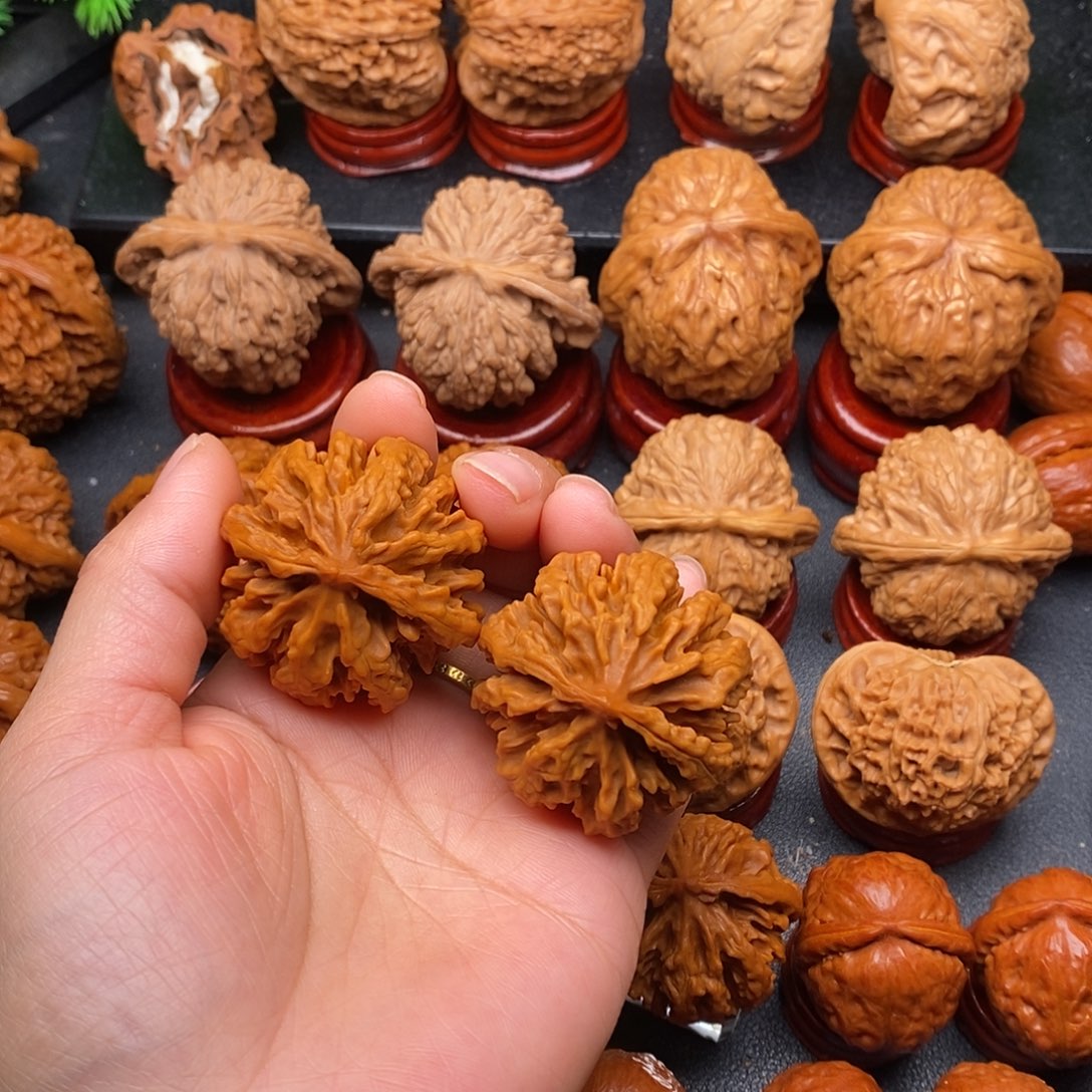 文玩核桃把件九龙粗筋