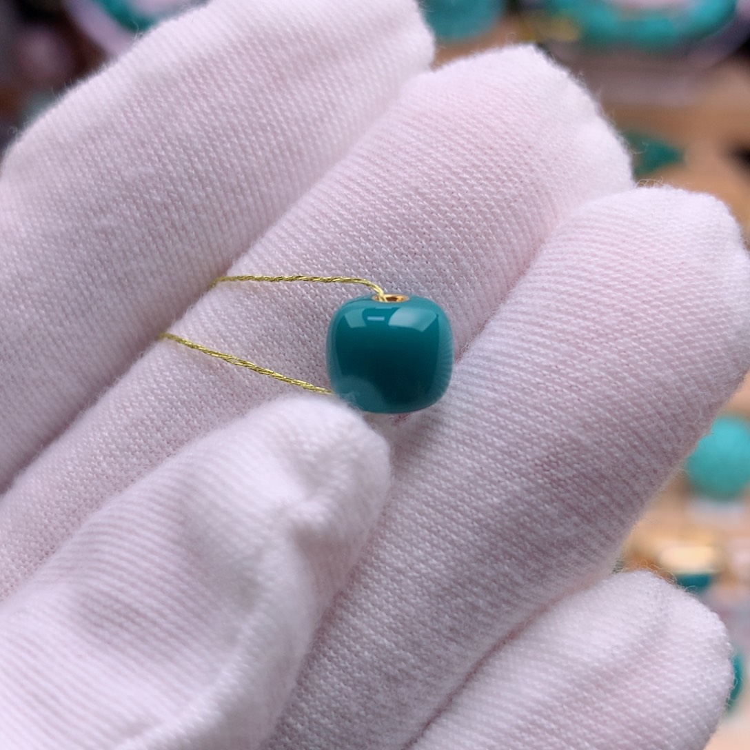 绿松石珠宝奇石未镶嵌七****丸