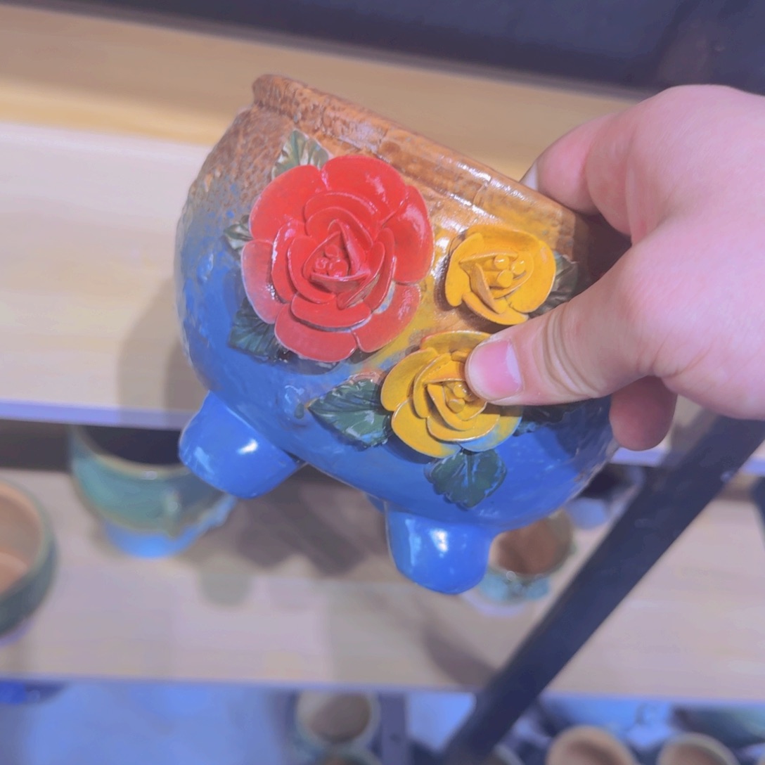 紫砂花盆粗陶盆醋