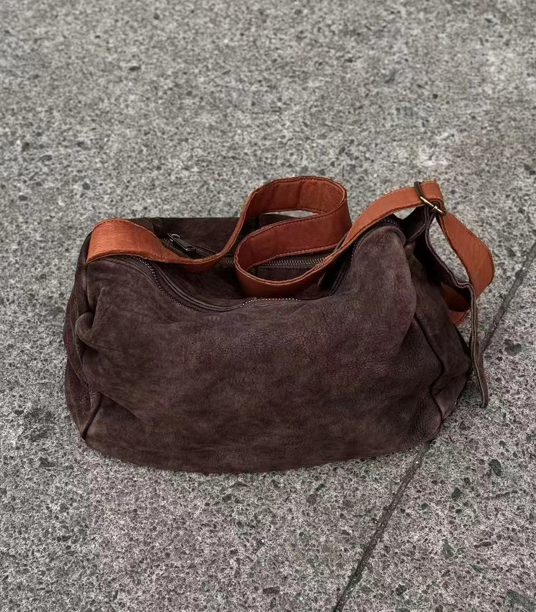 棉叙布衣分享疯子张原创设计复古单肩包