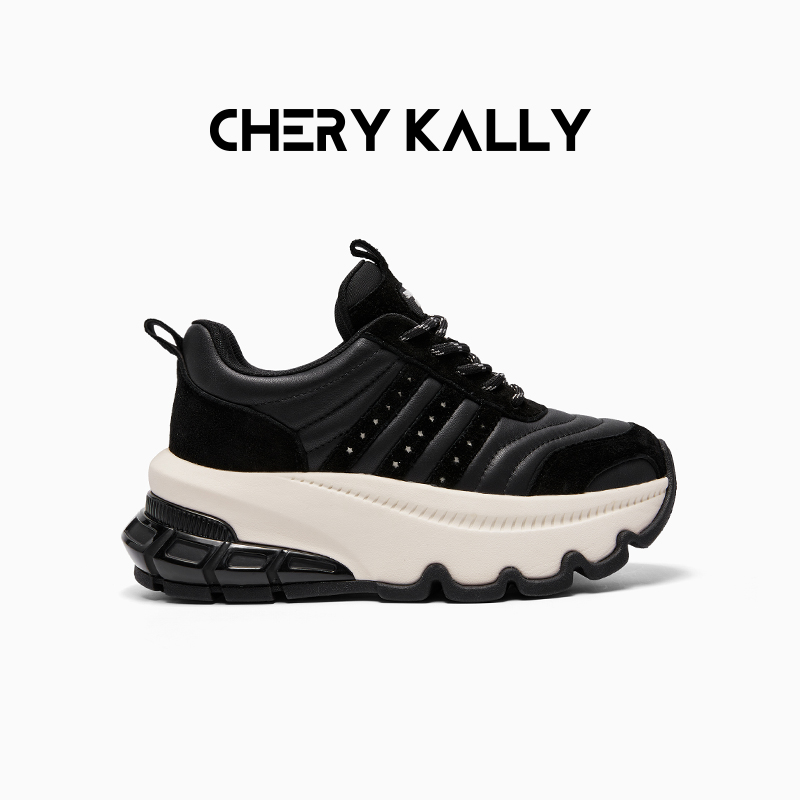 CHERY KALLY厚底透气老爹鞋时尚休闲鞋女鞋增高运动鞋963LD5561