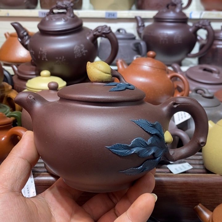 行***成茶壶紫砂精工制作