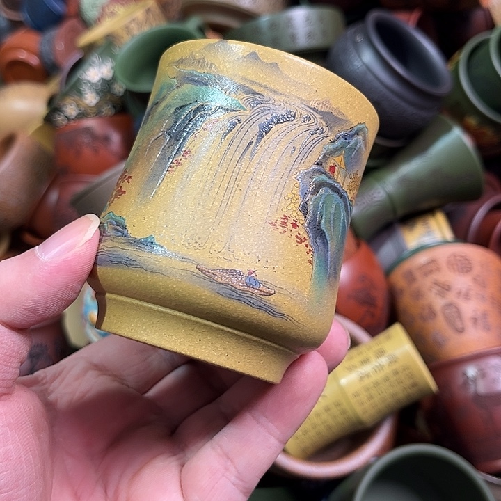 紫砂茶杯全手工紫砂主人杯