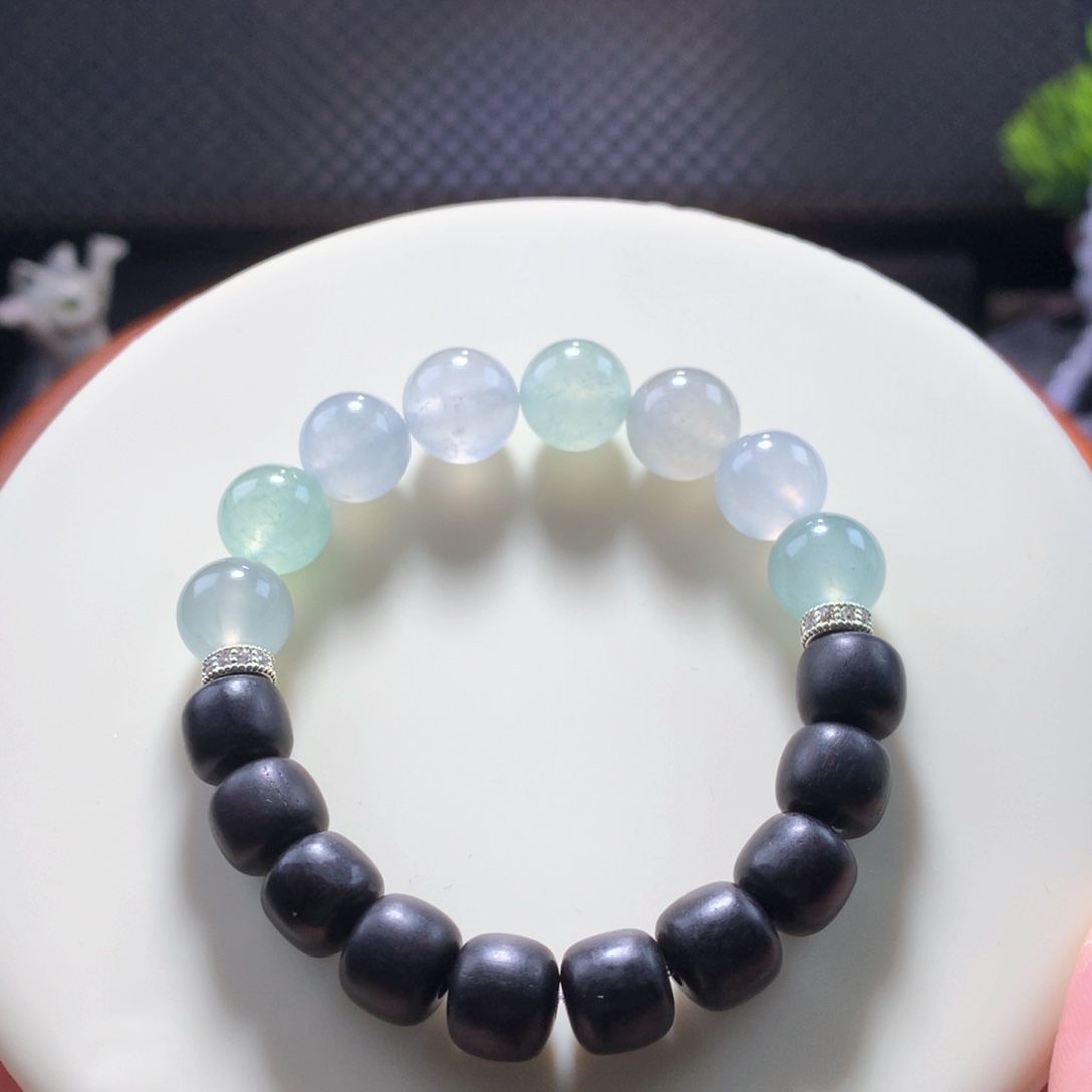 翡翠手链未镶嵌卡10冰糖串