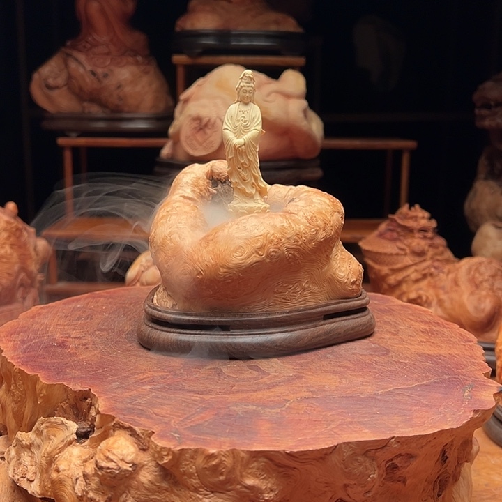 荔枝木荔枝木香炉摆件188