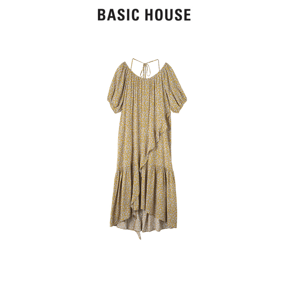 Basic House/百家好时尚碎花连衣裙 BJ2395-HVOP322HMU