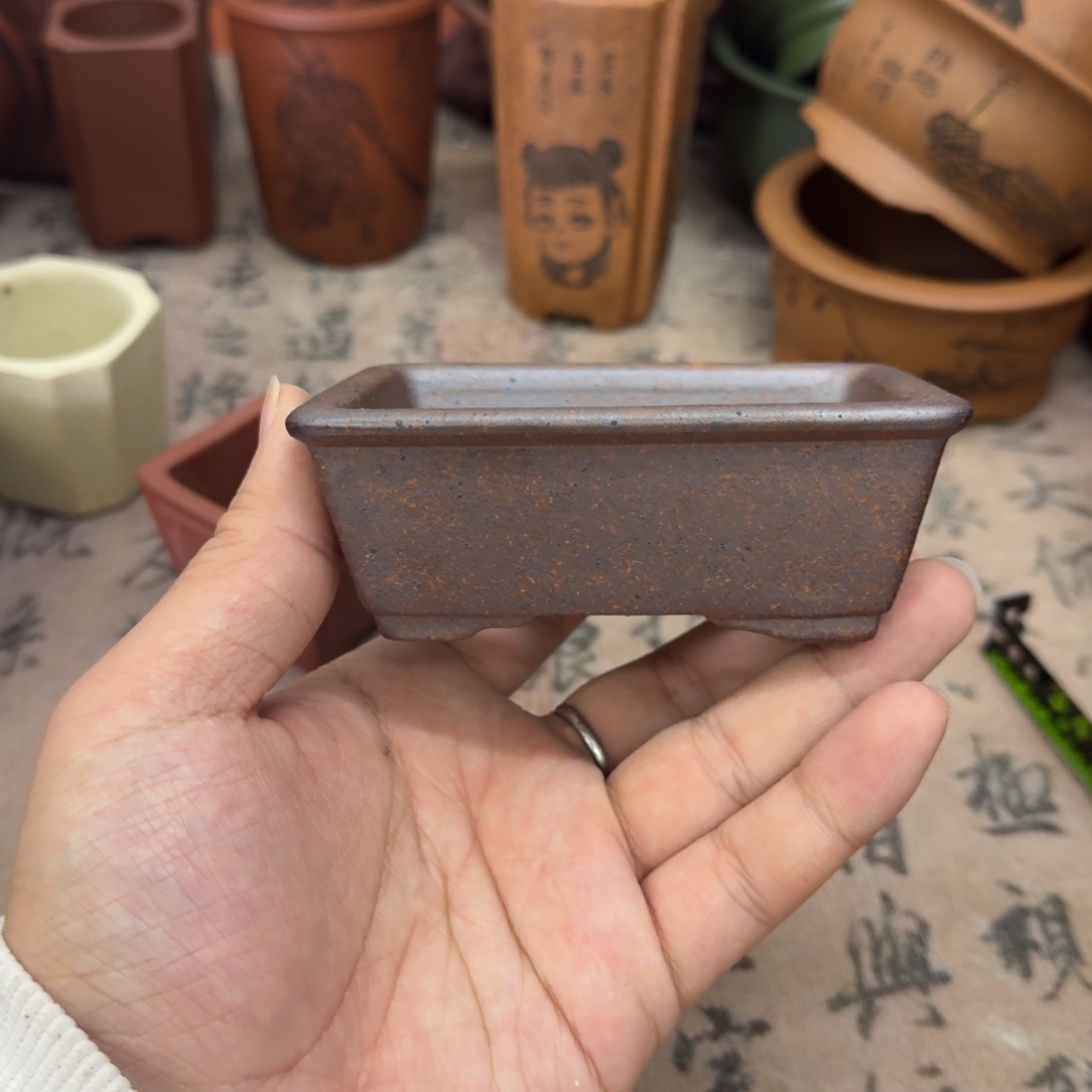 紫砂花盆宜兴紫砂正品9x6.5x3