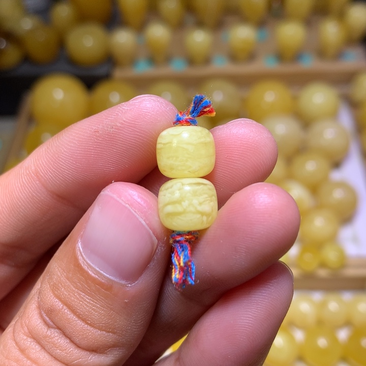 蜜蜡裸石未镶嵌见*天然俄料白花蜜蜡虎皮老型9.2