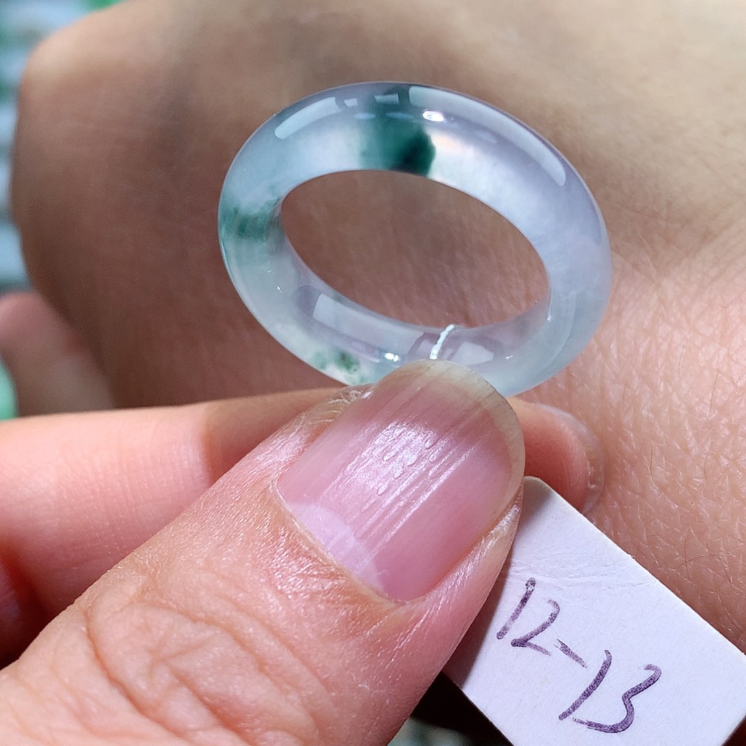 翡翠戒指未镶嵌12-13号