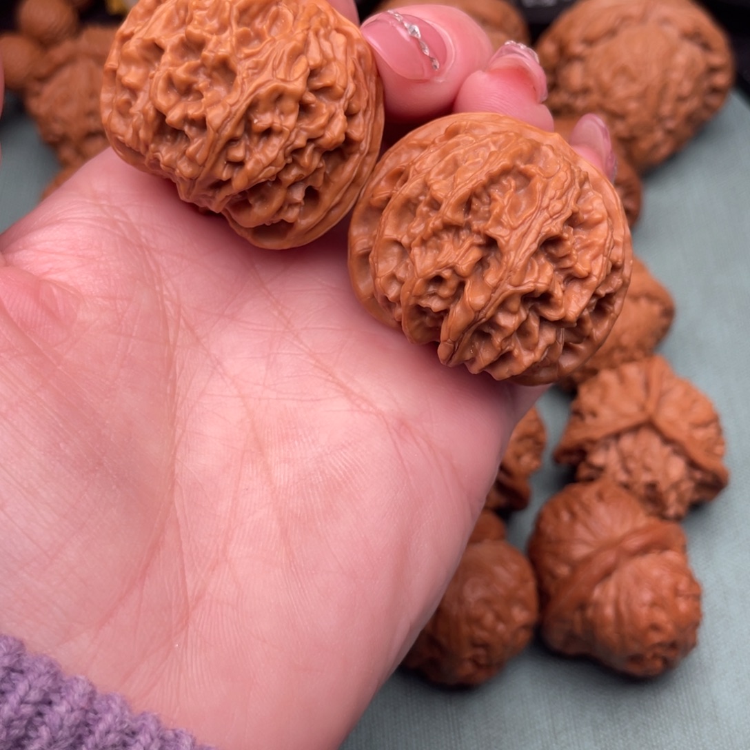 收***复文玩核桃把件苹果园38