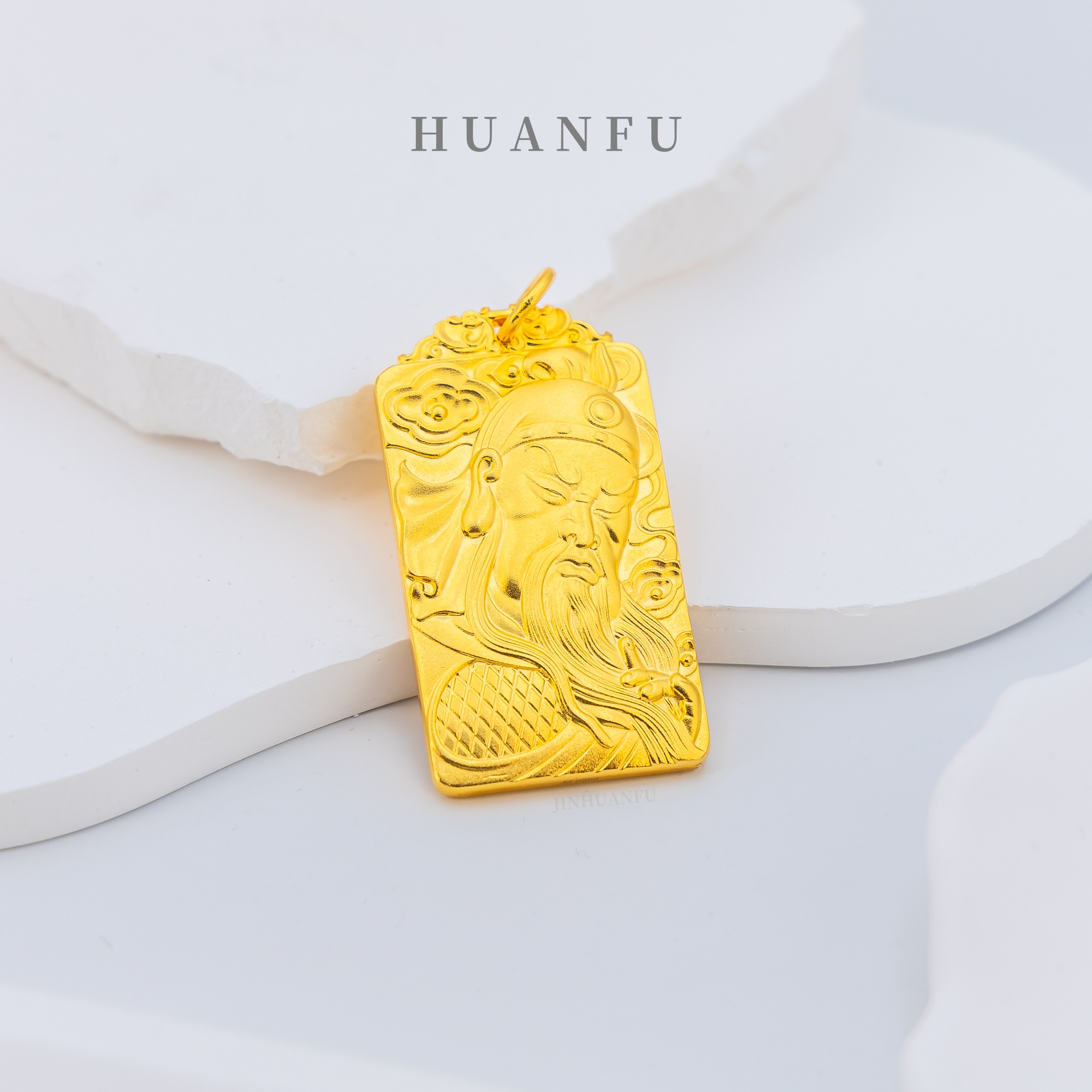 吊坠足银 关公牌吊坠 时尚百搭潮流实心龙凤呈祥