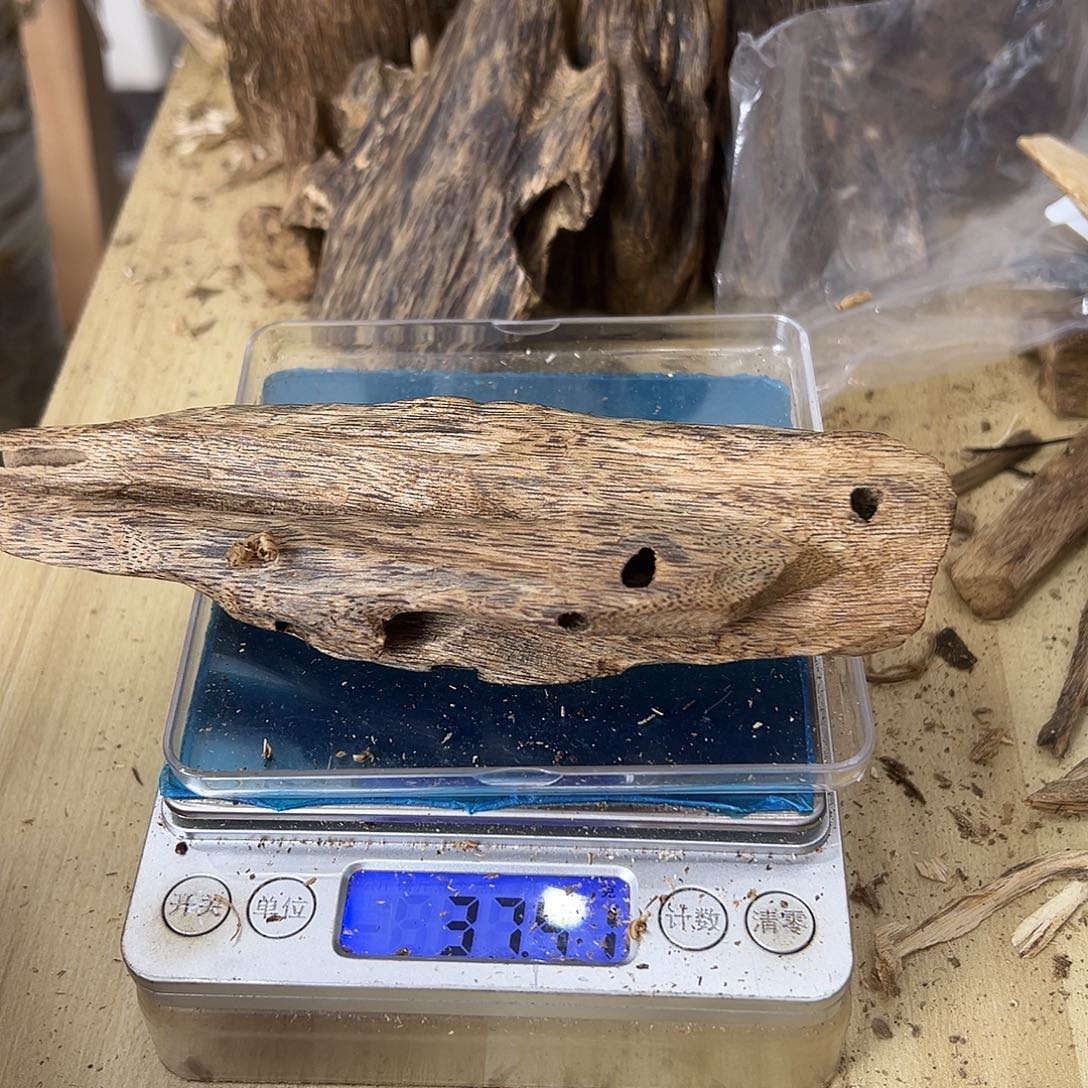 香料绿奇楠虫漏37克白棋