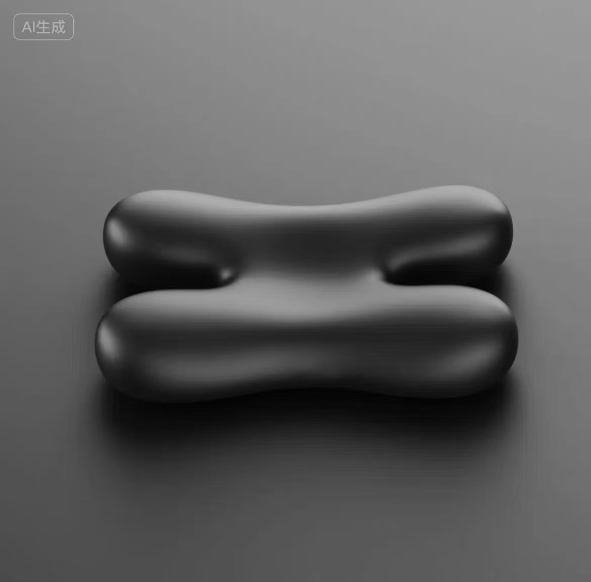 大写H字母枕头丝滑质感回弹记忆棉亲肤侧睡不压脸