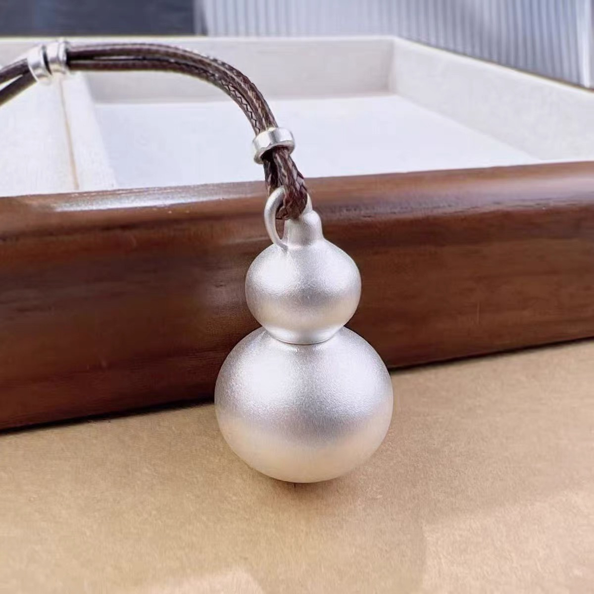 吊坠足银 999纯银葫芦吊坠男女款复古空心可打开装东西项链挂件