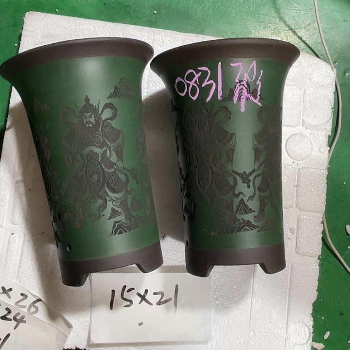 炎***惑紫砂花盆微瑕小号