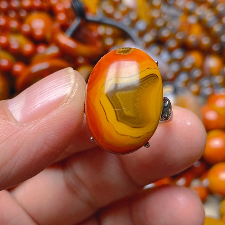 玛瑙/玉髓未镶嵌戒指