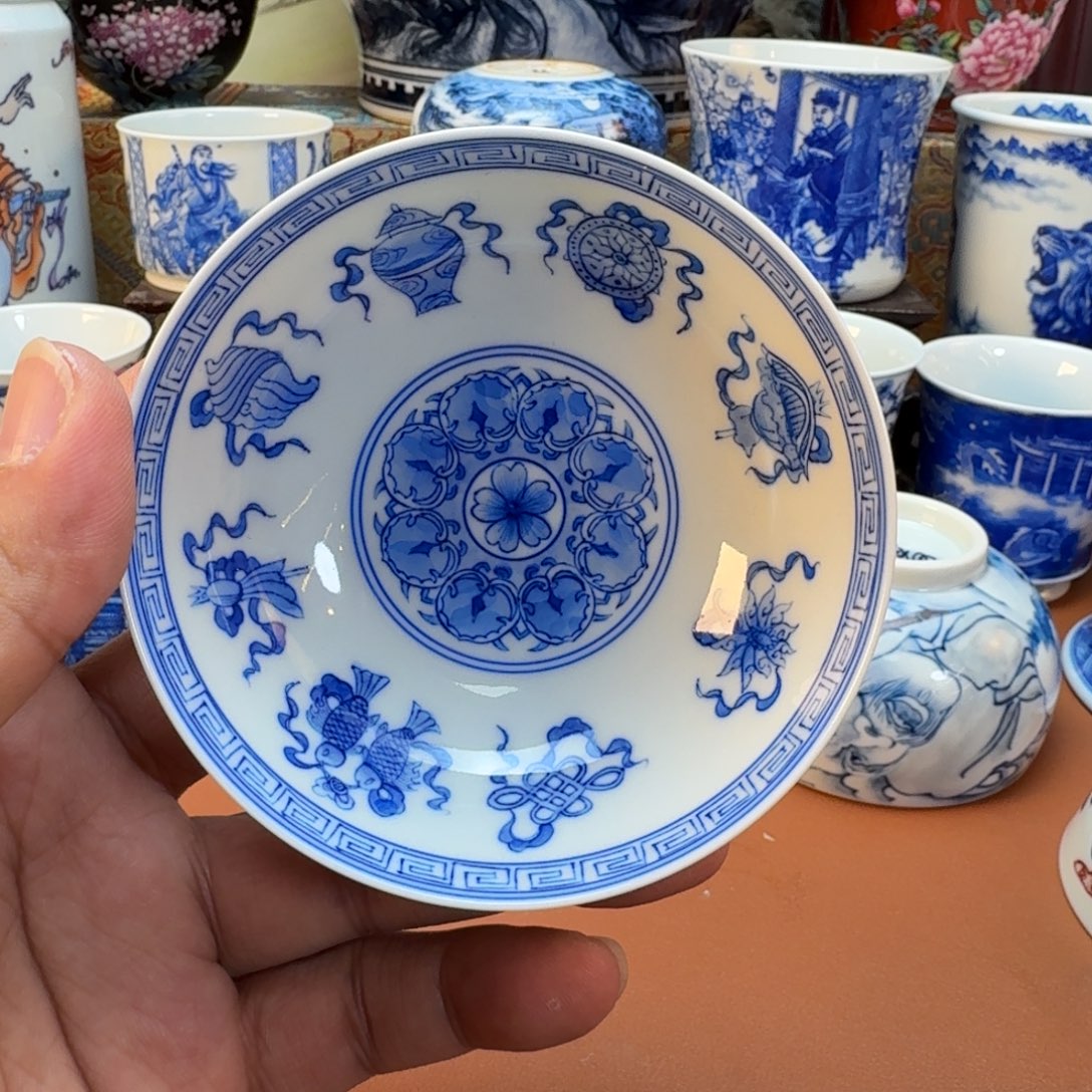 陶杯子景德镇全手工手绘陶瓷