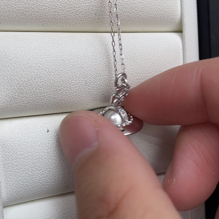 海水珍珠银S925镶嵌颈饰