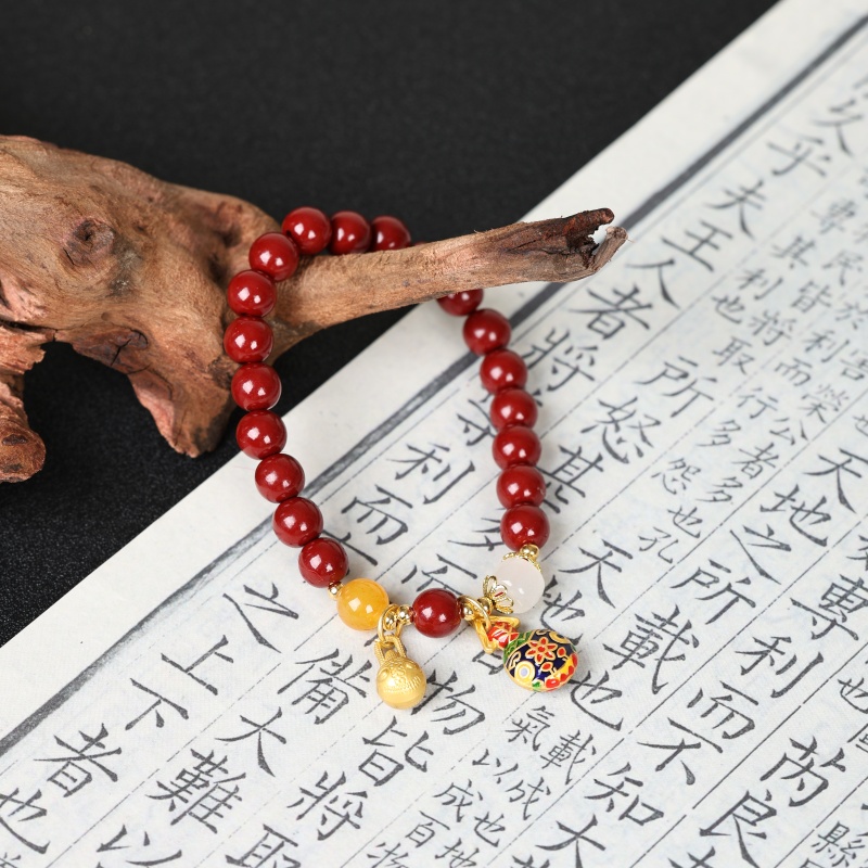 含辰砂工艺品朱砂吞金兽精美手链无礼盒MK913