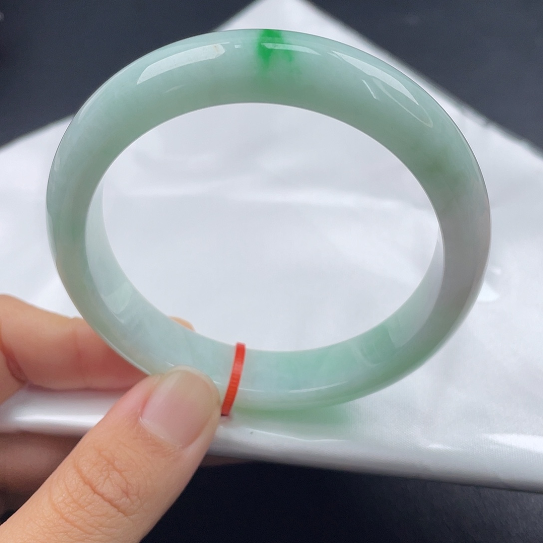 翡翠未镶嵌手镯57正圈