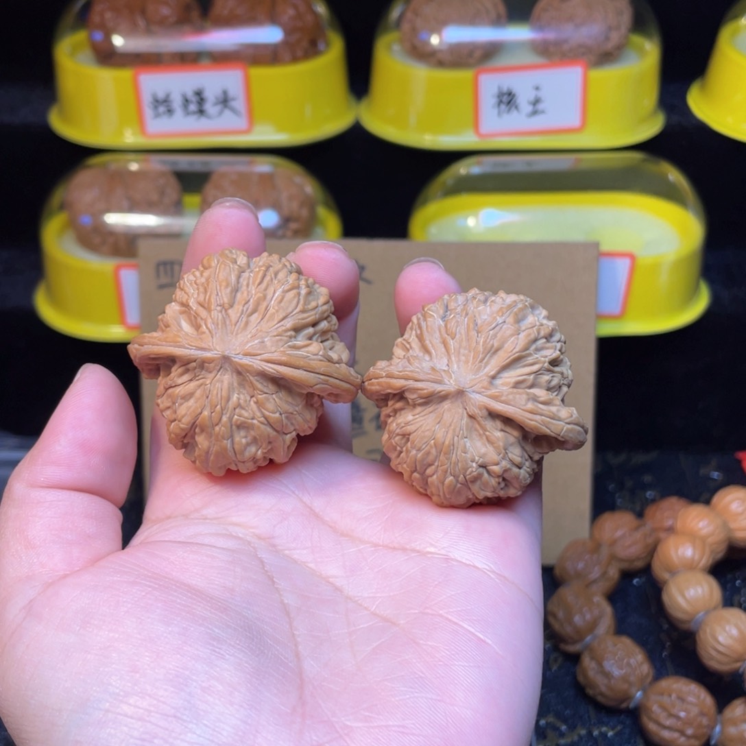 文玩核桃把件磨盘42尺全品