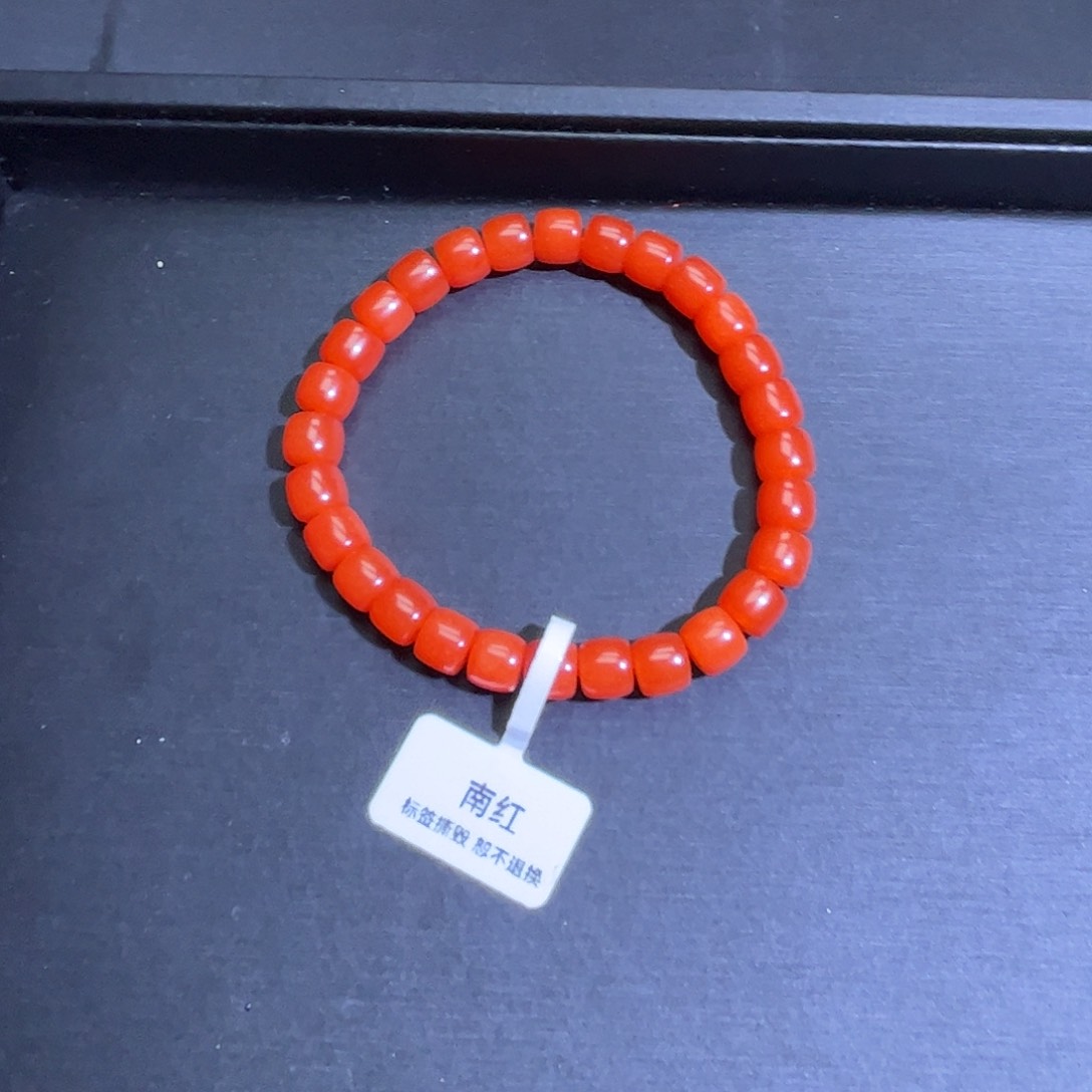 手链未镶嵌南红玛瑙7直切