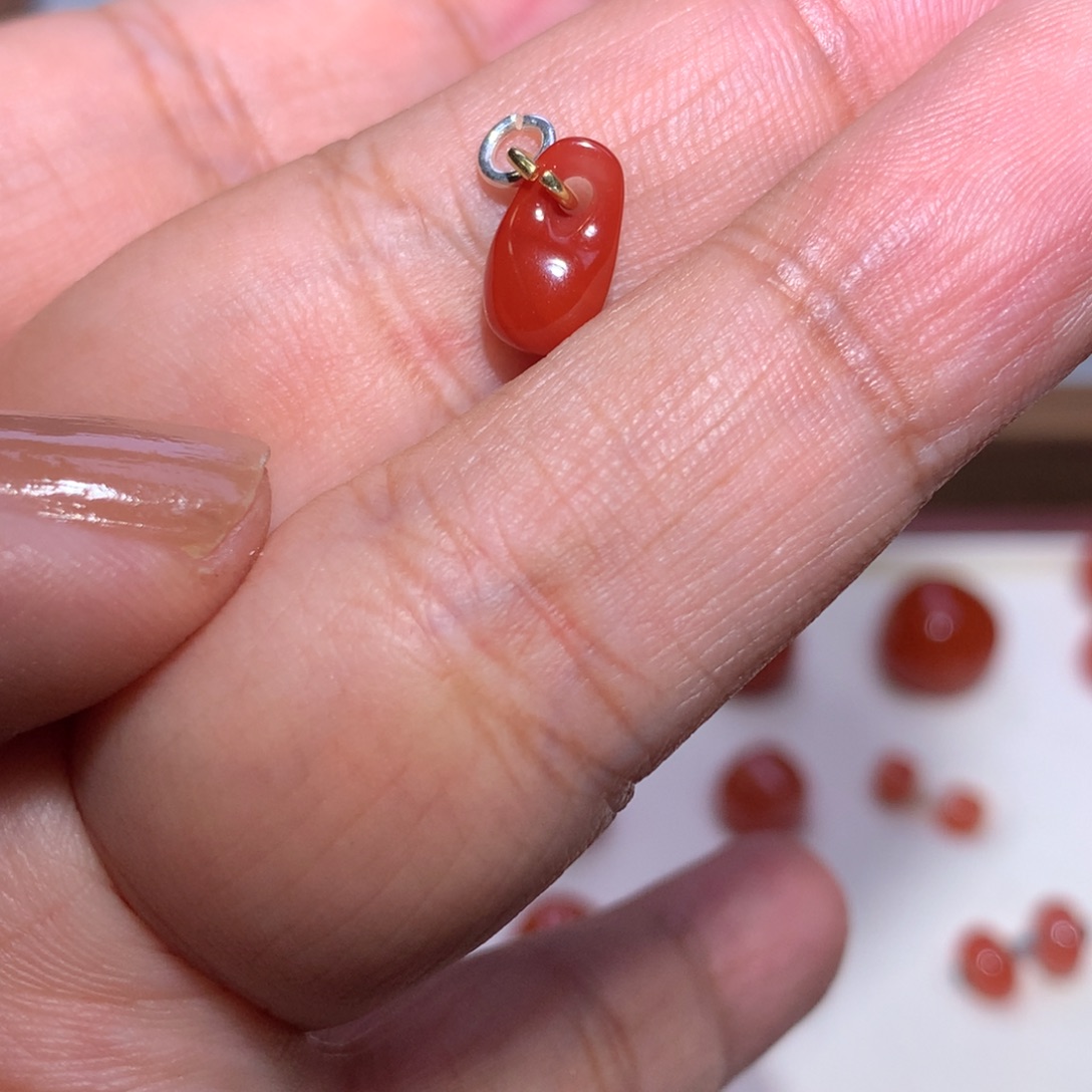 ****南红玛瑙卡子未镶嵌微纹