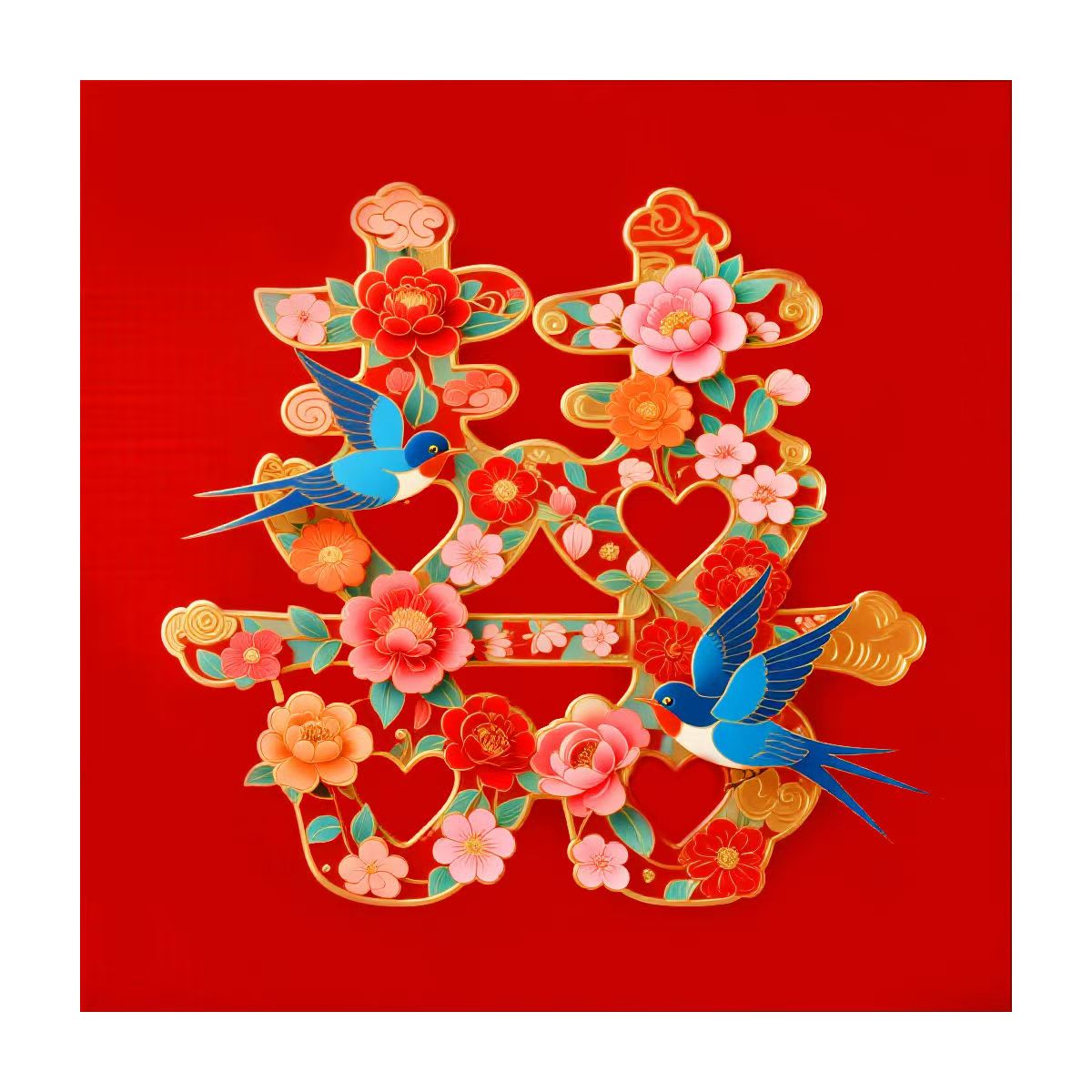  喜上加喜2025新款十字绣大格结婚喜庆