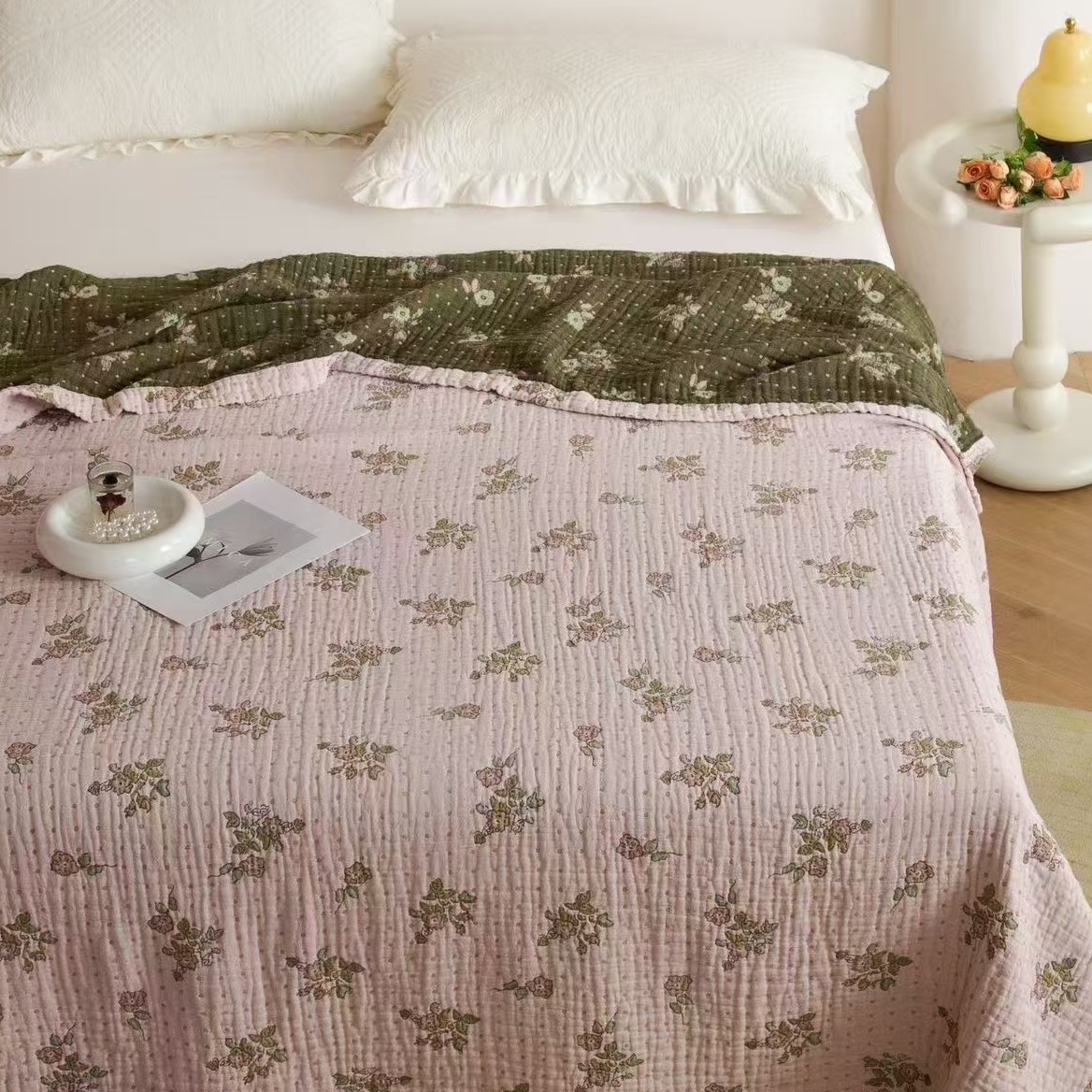 毛病大处理品！四层纱单人盖毯150*200微瑕～D005 （会起球 会缩水