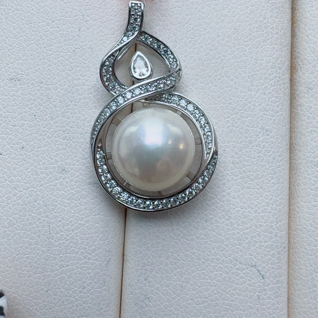 银S925镶嵌颈饰淡水珍珠@@tt039