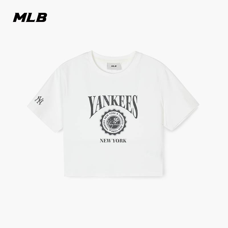 MLB美联邦夏款女款修身短袖体恤短款3FTSN0143