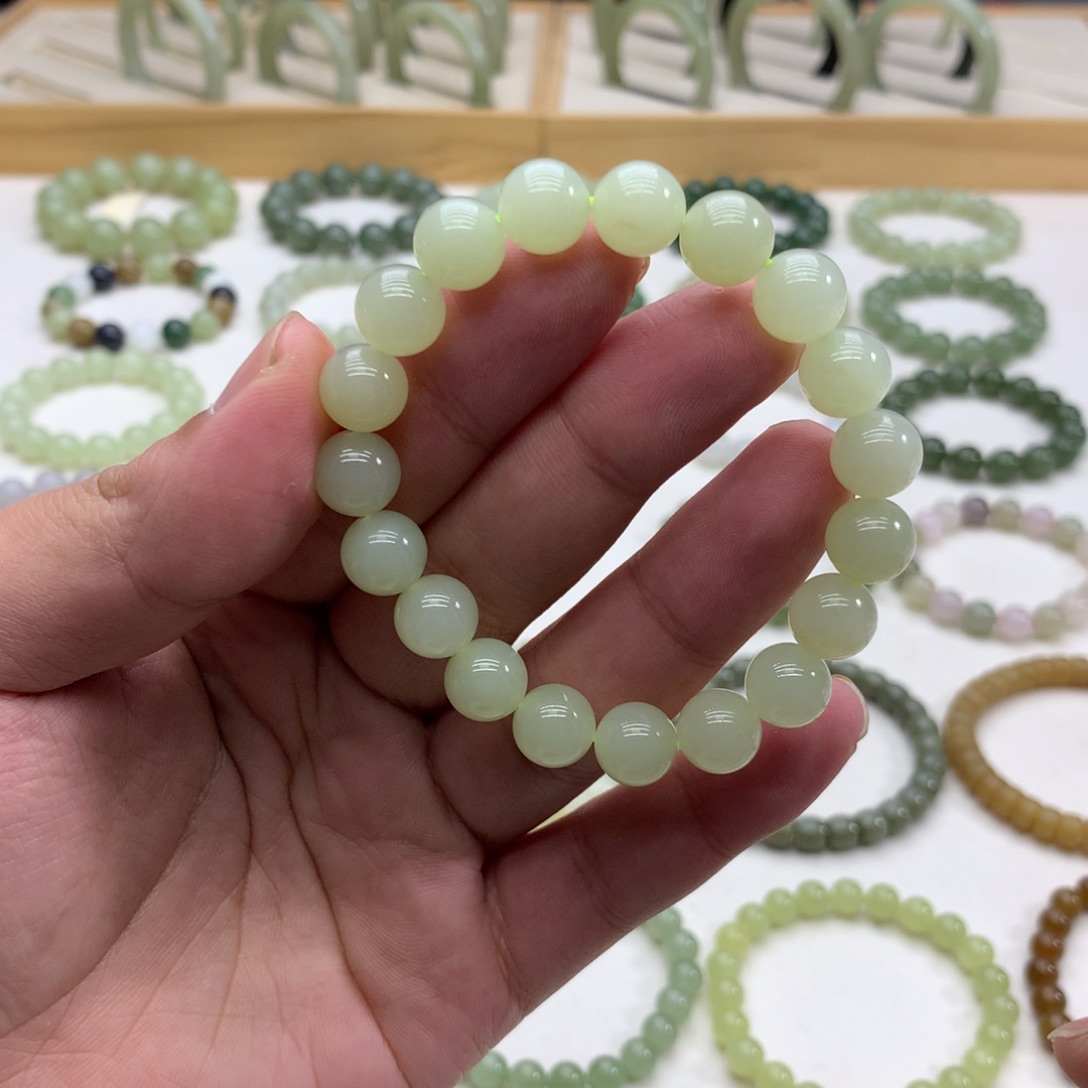 和田玉手串（晴水10）未镶嵌