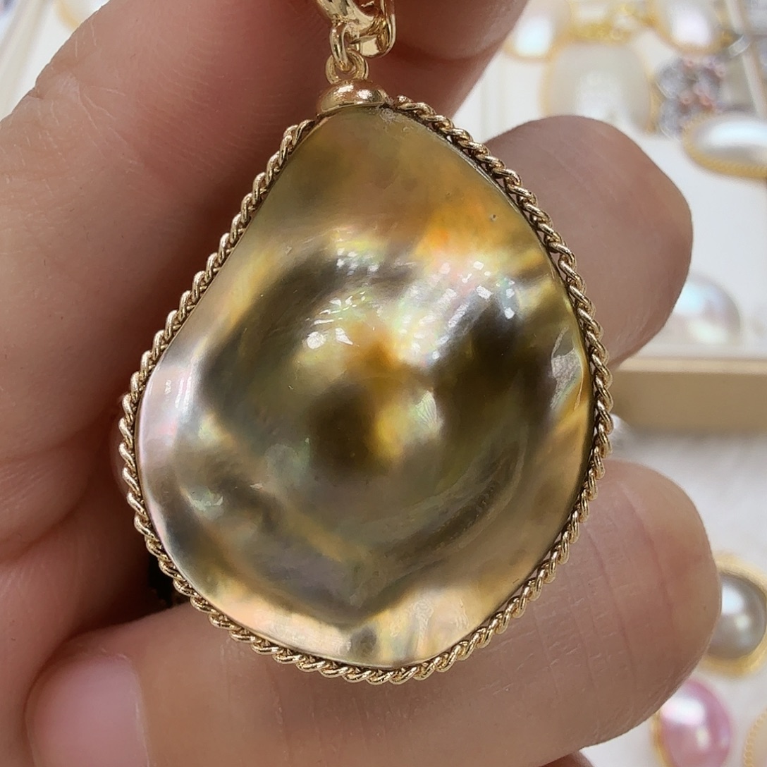 拼合珍珠（马贝珠）颈饰未镶嵌