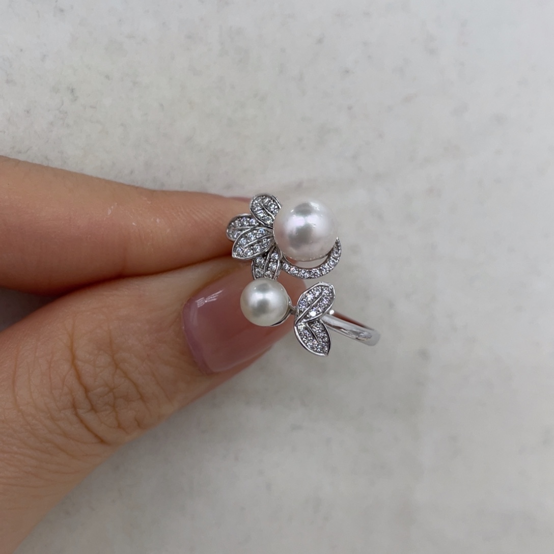 海水珍珠戒指银S925镶嵌