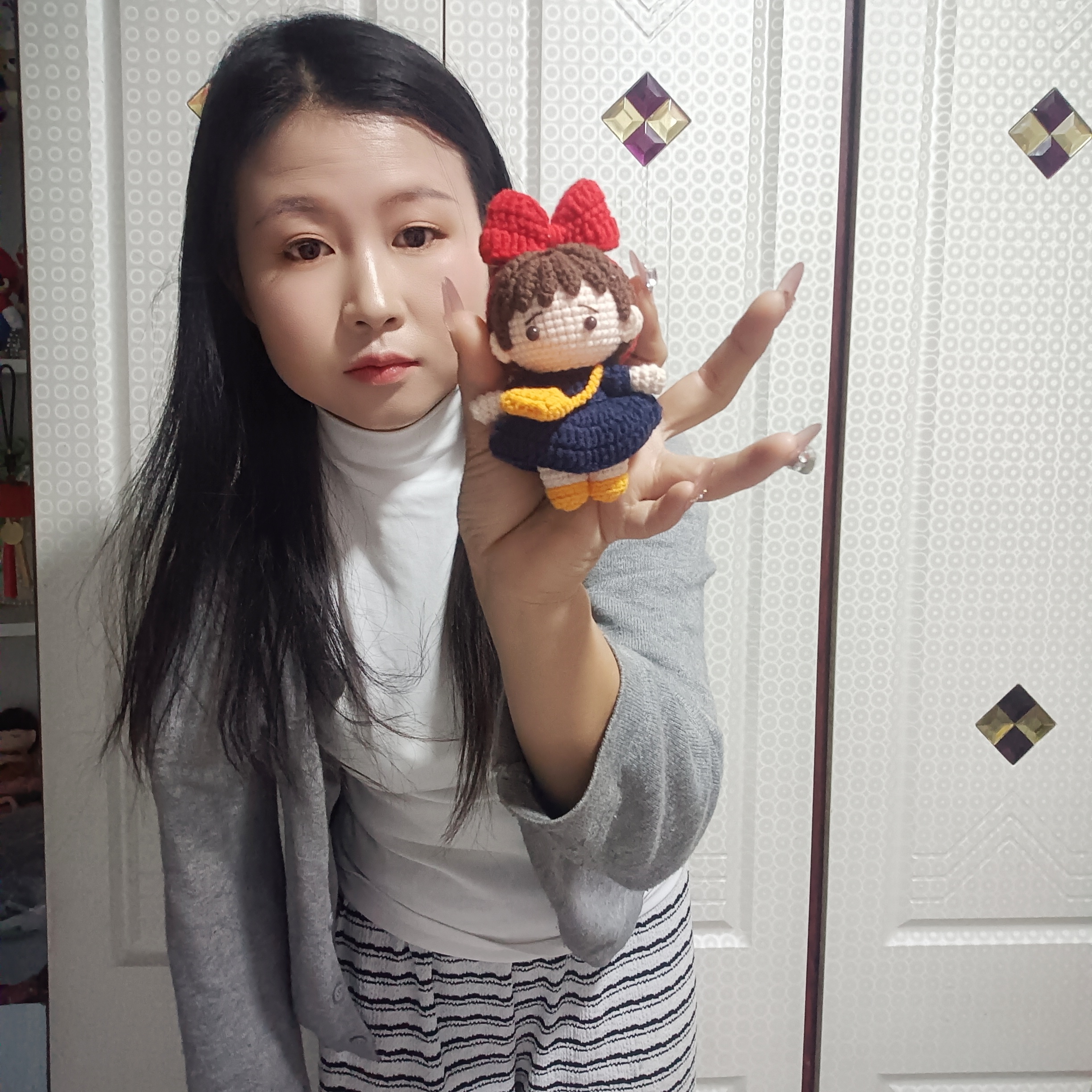 钩织成品小魔女琪琪挂件摆件手工不退不换偏远不包邮