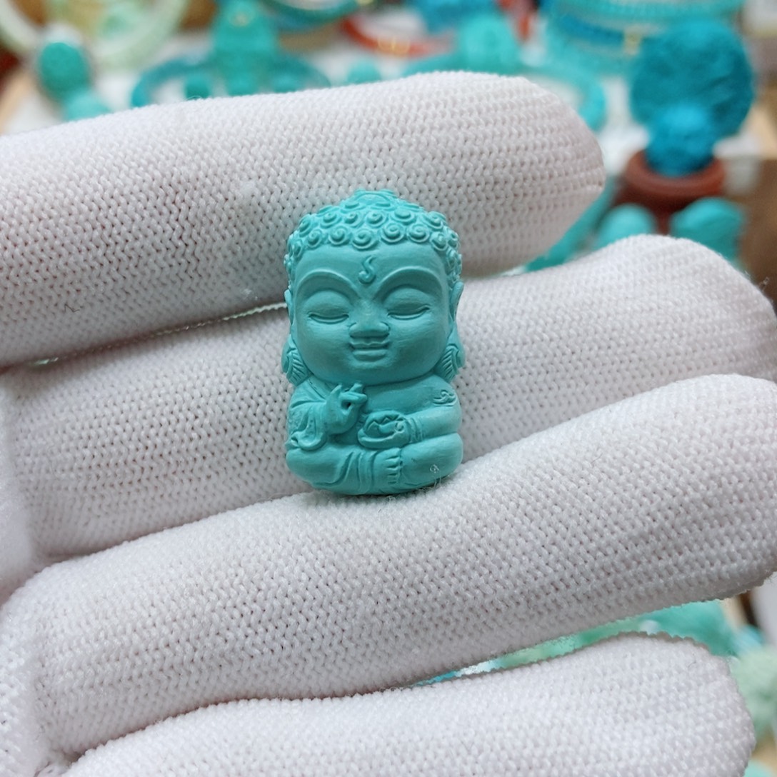 绿松石未镶嵌宝宝佛