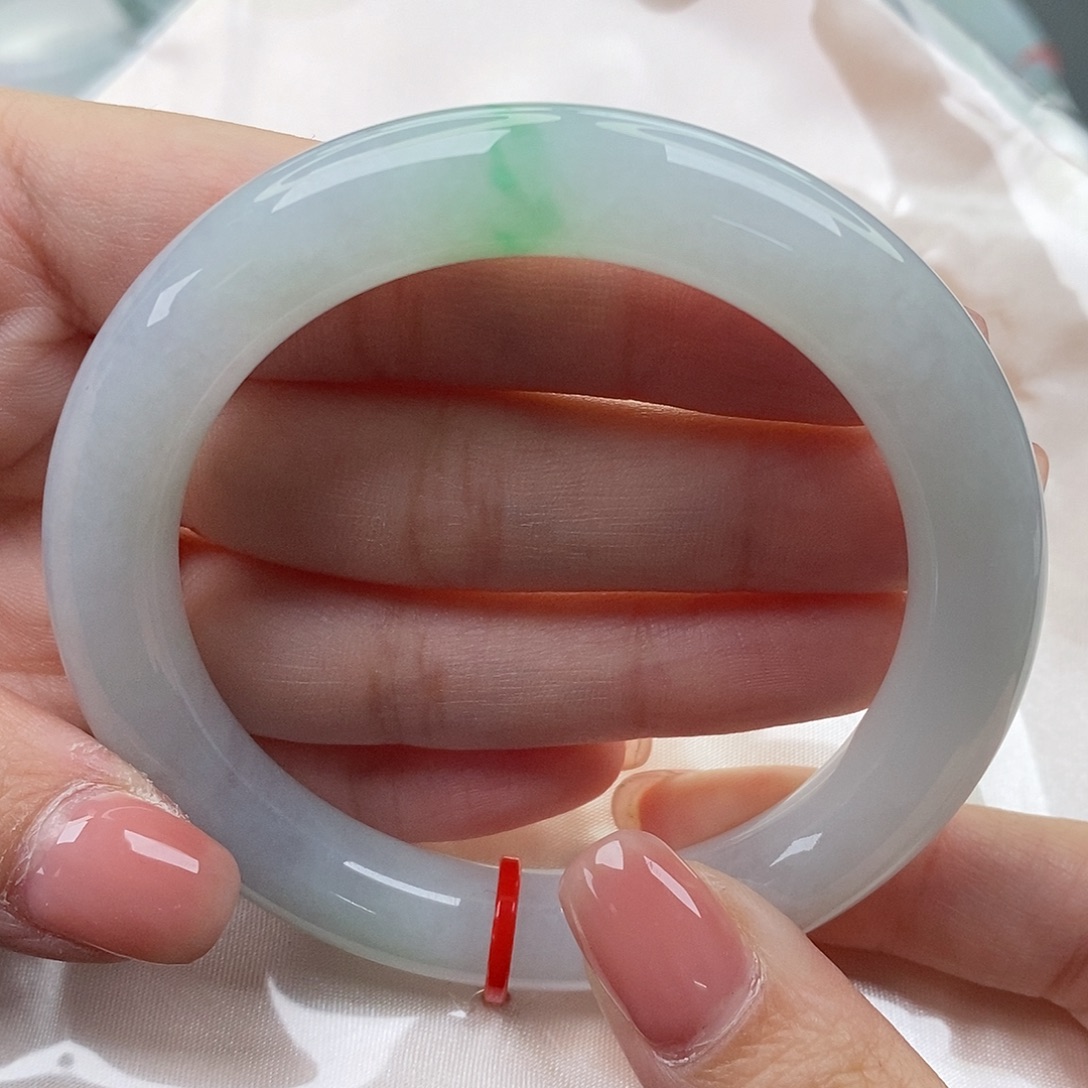 翡翠未镶嵌手镯缅甸天然A货翡翠 55