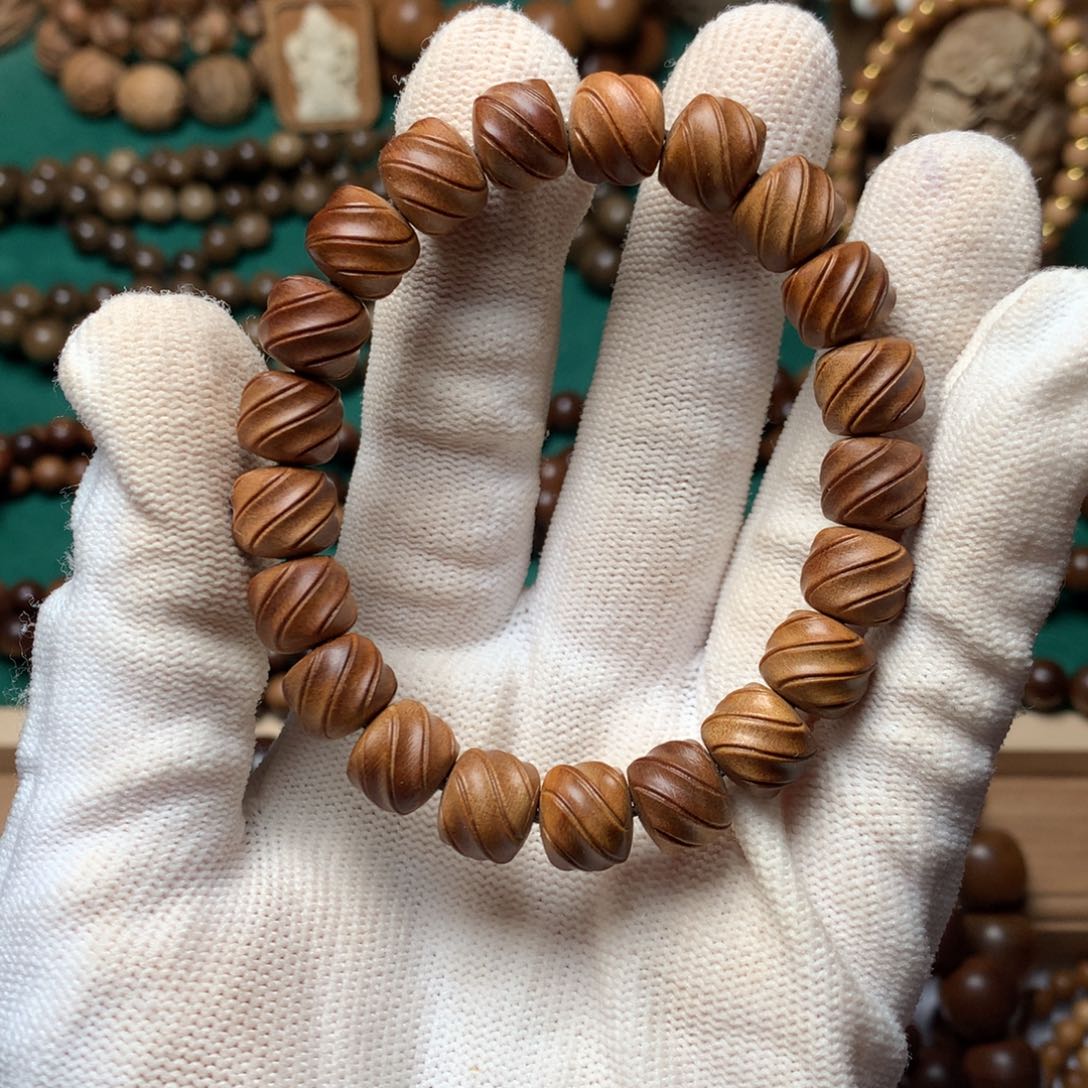 檀香木手串/手链老山檀香9*10扭扭珠