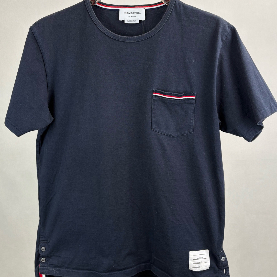 90新 THOMBROWNE TB彩条短袖4码 15533