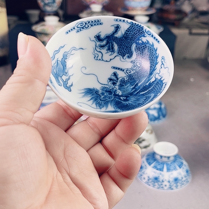 顾老师青花主人杯