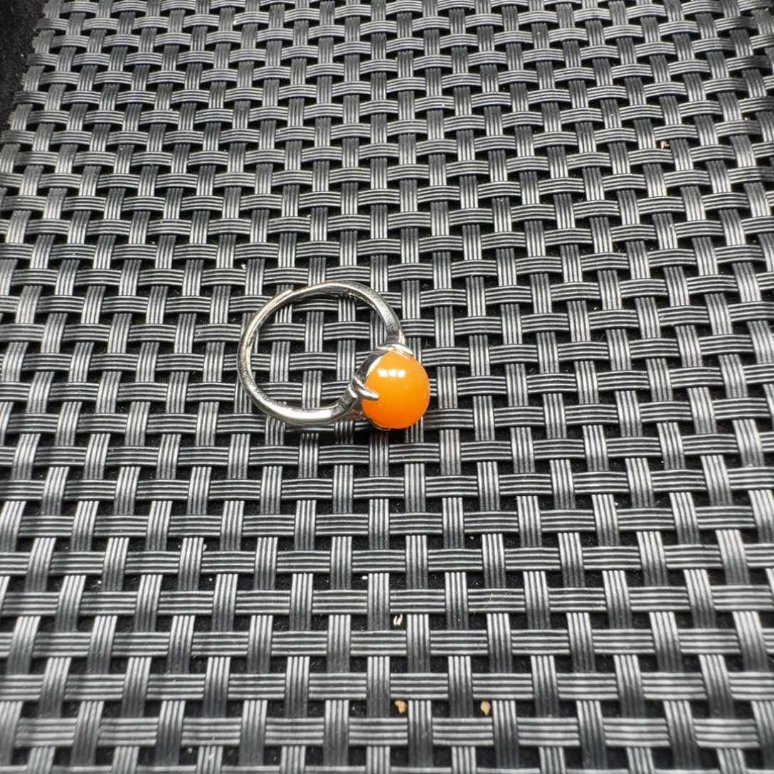 石英质玉（黄龙玉）未镶嵌戒指