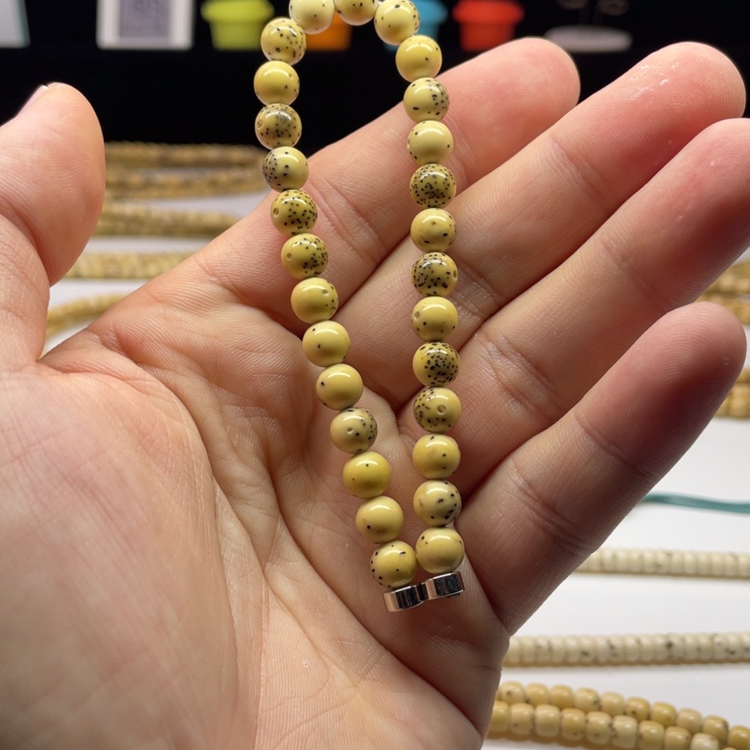 星月菩提手串77 圆珠大留白