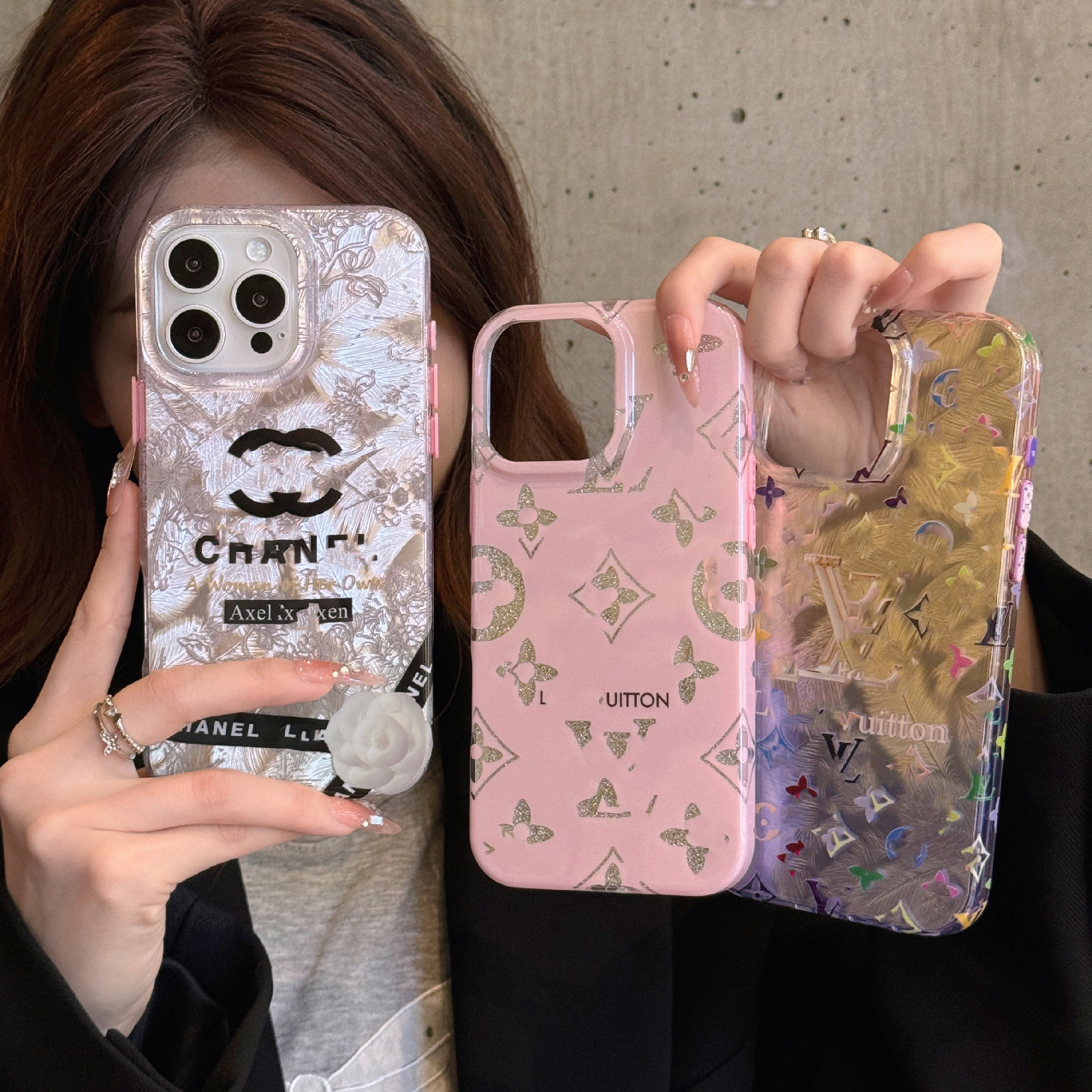 奢华原创甜美适用iPhone16Promax小清新欧美15潮牌防摔手机壳透明