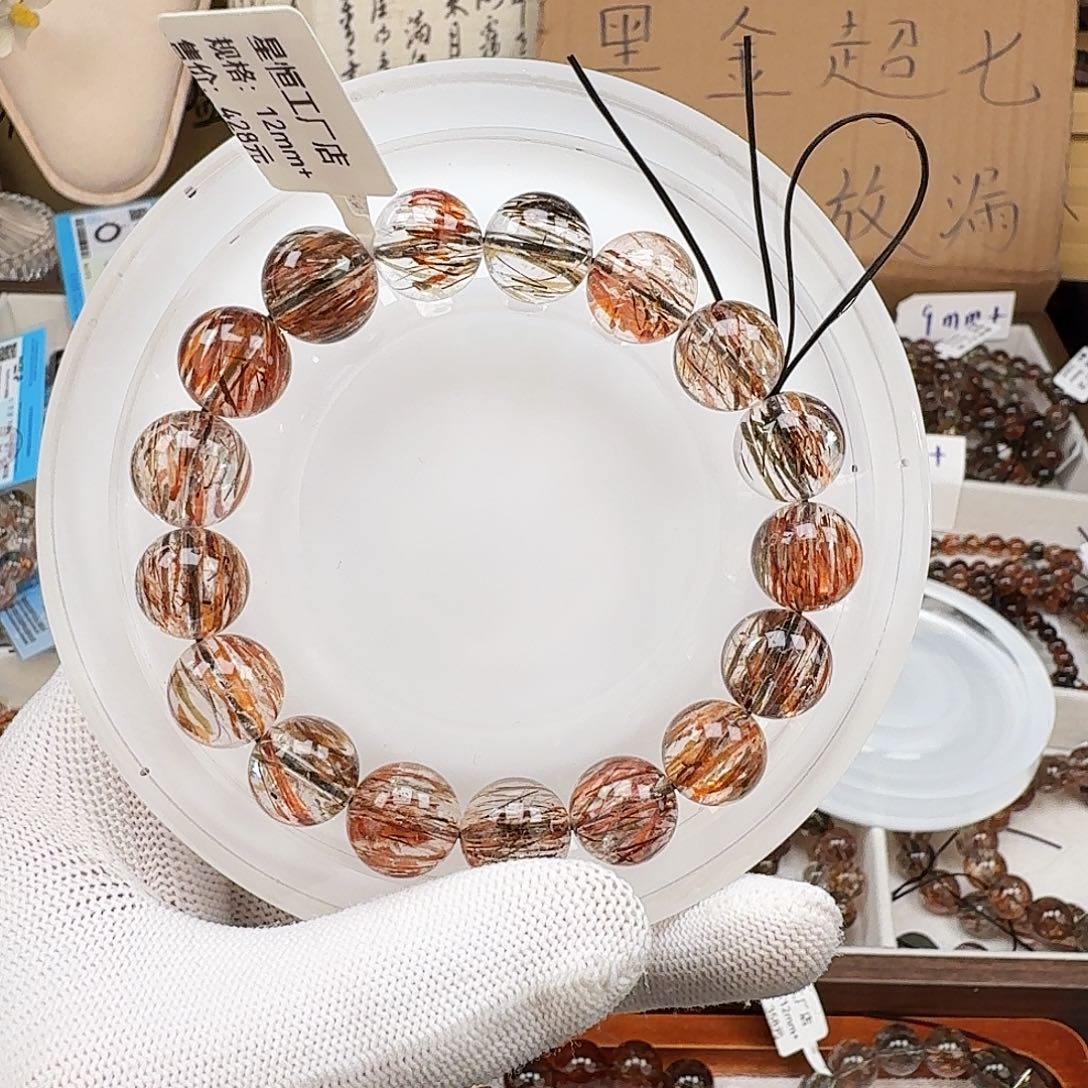 。****水晶手链未镶嵌天然水晶黑金超七直播间链接